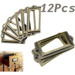 12 pi�ces bo�te en laiton antique �tiquette, poign�e de meuble, meubles armoire tiroir bo�te, m�tal tirer ...