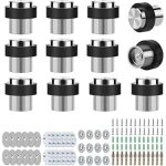 12 pi�ces butoir de porte � 32mm hauteur 45mm, butoir de porte sol en acier inoxydable, arr�ts de porte ...