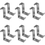 12 pi�ces crochet porte crochets de porte en acier inoxydable crochets de porte en acier forme de z r�versible ...