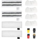 12 pi�ces pour karcher nettoyeur vapeur accessoires, bonnettes microfibre, pour karcher easyfix sc1 sc2 ...