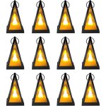 12 pi�ces lanterne bougie led 8x4, 5cm lanterne bougie plastiques mini lanterne led exterieur bougeoir ...