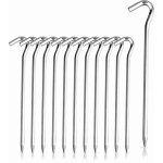 12 pi�ces piquets de tente en acier galvanis� robustes pour camping randonn�e jardinage ext�rieur