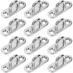 12 pi�ces platine oeil inox m5 platine ancrage inox 304 crochet oeillet plaque � ?illet rectangulaire ...