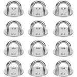 12 pi�ces platine oeil inox m5 platine ancrage inox 304 crochet oeillet plaque a oeillet crochets de ...