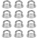 12 pi�ces platine oeil inox m5 platine ancrage inox 304 crochet oeillet plaque a oeillet crochets de ...