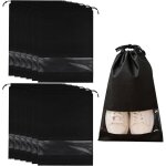 12 pi�ces sac � chaussures voyage, noir imperm�able anti - poussi�re sacs de rangement housses chaussures ...
