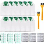 Vurahome - 12 sacs pour aspirateur vorwerk kobold vk200 fp200 avec 3 x filtres pour moteur, 18 x puces ...