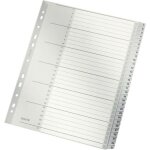 1281 rpertoire din a4, extra - large 1 - 31 polypropylne gris 31 onglets 12810000 - leitz