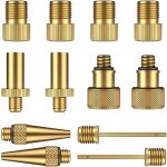 12pcs adaptateurs pour valves, cuivre pur sans fuite d'air, pour v�lo, pompe � v�lo et compresseurs pompes ...