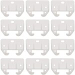 12pcs guide de rail de tiroir en plastique blanc guide de tiroir de commode pi�ces de glissi�res de remplaceme ...