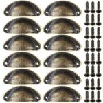 12pcs poign�es de meuble vintage boutons de tiroir metal coquille pour placards armoire commode cuisine ...