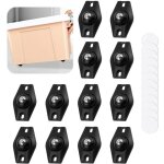 12pcs roulettes pivotantes auto - adh�sives � 360 degr�s, m�belrollen klein, mini roulette meuble bille ...