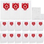 12sacs + 2 filtres sac d'aspirateur fjm pour miele 9917710 hyclean 3d efficiency hoover sacs de rechange ...