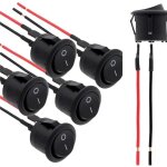 12v interrupteur a bascule rond, 6 pi�ce bouton on verrouillage pr�c�bl� pour voiture, 6a / 250v 10a ...