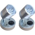 12v led spot liseuse mur lampe de chevet interrupteur r�glable camping - car e cylindrique flexible �clairage ...