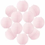 12x lanterne papier 20 cm rose ple - suspension boule papier 20 cm (12'') type lanterne japonaise pour ...