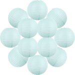 12x lanterne papier 30 cm aquamarine - suspension boule papier 30 cm (12'') type lanterne japonaise pour ...