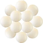 12x lanterne papier 30 cm ivoire - suspension boule papier 30 cm (12'') type lanterne japonaise pour ...