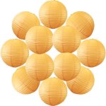 12x lanterne papier 30 cm orange - suspension boule papier 30 cm (12'') type lanterne japonaise pour ...