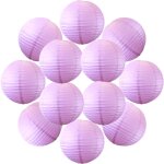 12x lanterne papier 30 cm parme - suspension boule papier 30 cm (12'') type lanterne japonaise pour decoration ...