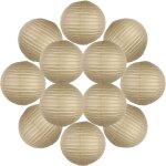 12x lanterne papier 30 cm sable - suspension boule papier 30 cm (12'') type lanterne japonaise pour decoration ...