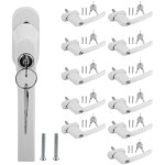 Hengda - 12x poignée de fenêtre avec serrure verrouillable alu même clé blanche Hengda - 12x poignée de fenêtre avec serrure verrouillable alu même clé blanche