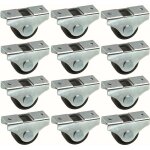 12x roulette meuble 25mm universelle mini rouleau noir pied lit casier chariot poubelle rangement table ...