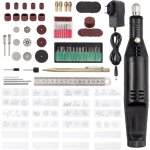 130pcs kit d'outils rotatif �lectrique, poign�e ergonomique avec 30pcs aiguilles de meulage