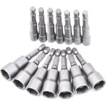 14 pi�ces douille visseuse 6 - 19mm - adaptateur embout, hexagonal pour tournevis � �crou de pour perceuse ...