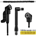 14 pi�ces renvoi d'angle visseuse kit, 105� tournevis flexible, rallonge perceuse visseuse flexible pour ...