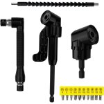 14 pi�ces renvoi d'angle visseuse kit, rallonge visseuse, renvoi d'angle perceuse, 105� tournevis flexible, ...
