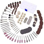 141 accessoires d'outils rotatifs avec mandrin de 3 mm / coupe universelle / polissage / per�age / meulage ...