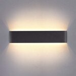 14w led applique murale interieur 40cm lampe murale blanc chaud , design simple noir bross pour chambre ...