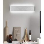 14w led applique murale interieur 40cm lampe murale blanc froid , design simple argent gris bross pour ...