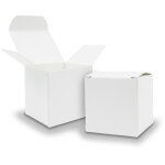 15 bonbonnier bo�te blanche cube papier transparent porte - documents mariages bapt�me