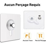 15 pcs attaches murales sans percer, crochets transparents auto - adh�sifs sans clous pour accrocher ...