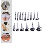 15 pi�ces de forets � bois pour tournage forets forstner forets m�triques kit d'outils pour le travail ...