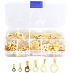 150 pcs cosses � sertir toro�dales, bornes de c�blage en laiton anti - corrosion, connecteurs fils ouverts ...