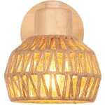 15cm applique murale int�rieure lampe murale r�glable en bois et rotin r�tro luminaire applique vintage ...