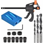 15pcs perceuse � bois localisateur de poin�on 15 degr�s jauge de trou de poche 6 / 8 / 10mm adaptateur ...