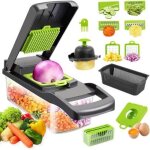 16 en 1 mandoline cuisine kit, coupe decoupe legumes multifonctions, legumes manuel � 7 lames rempla�ables ...