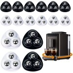 16 pcs petite roulettes pour meubles auto - adh�sives en pvc, 3 trous mini roulette meuble de meubles ...