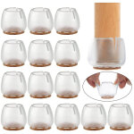 16 pcs protege pied de chaise en pvc 12 - 16mm embout de chaise ronde avec feutre couvre - pieds de meuble ...