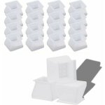 16 pcs silicone chair caps foot pads chair leg covers square leg pads chair leg floor protectors table ...