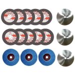 16 pi�ces 75x10mm angle meule ensemble bois m�tal disque de coupe hss carbure feuille de polissage pour ...