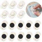 16 pi�ces, mini roulettes auto - adh�sives, mini roulettes en plastique, poulie � billes pivotante � ...