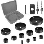 16 pi�ces scie cloche 19 - 127mm, coffret scies tr�pans avec foret centrage robuste perceuse, jeu de ...