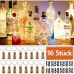 16pcs guirlande lumineuse 2m 20 led guirlande de bouteille guirlande lumineuse bouteille tanche pour ...