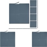 Relaxdays - 16x tapis de sport, 60x60 cm, eva, surface totale 6 m, protection, pour appareils de fitness, ...