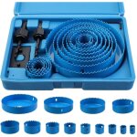 17 pcs kit scies cloches bi - m�tal en acier carbone 19 - 127mm scie cloche coffret pour bois, plaque ...